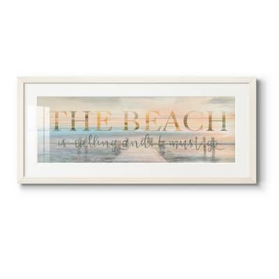 The Beach is Calling-Premium Gallery Framed Print