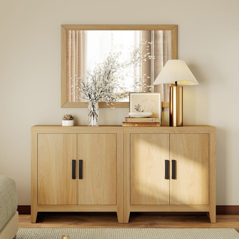 WAMPAT Farmhouse Buffet Cabinet , Versatile Sideboard for Kitchen, Dining & Living Room