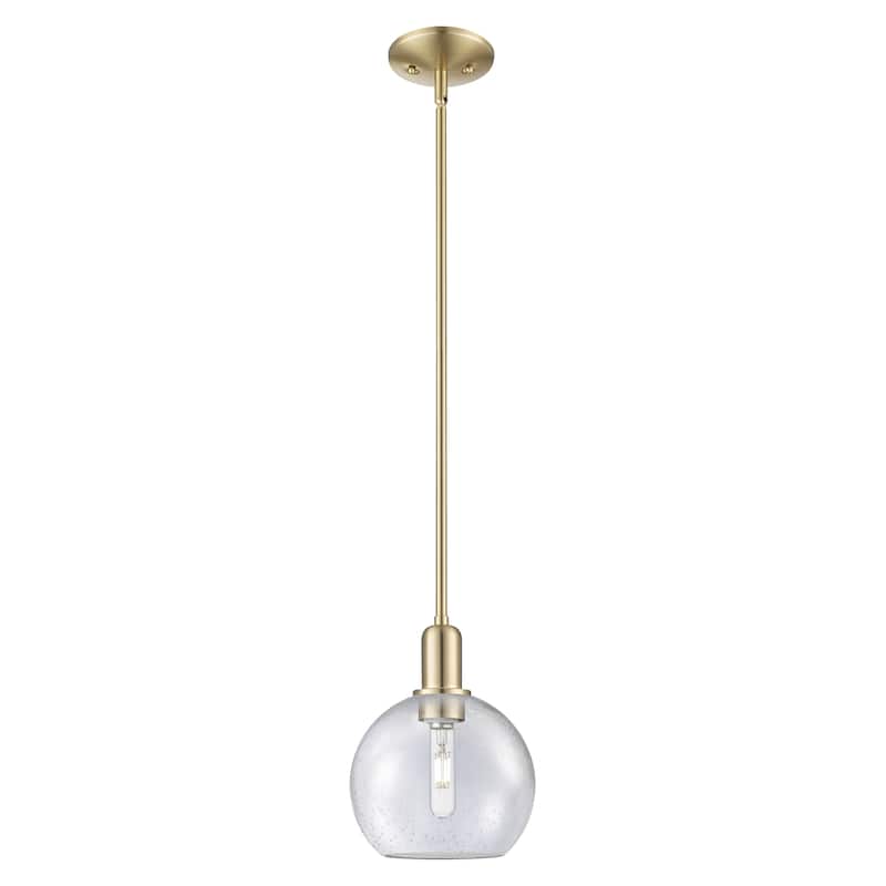 Innovations Lighting Endless Possibilities Arcadia - Athens - 1 Light 8" Stem Hung Mini Pendant - Champagne Bronze/Seedy