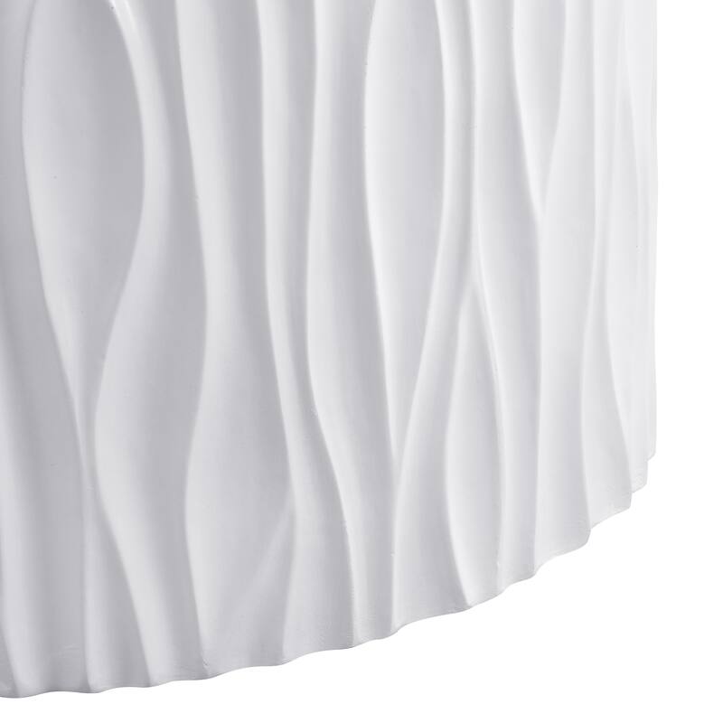 Modern Outdoor White MGO Assembly-Free Coffee Table