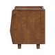 preview thumbnail 16 of 19, Christopher Knight Home - Zessia Retro 19" Wood Nightstand with Woven Drawer and Open Shelf