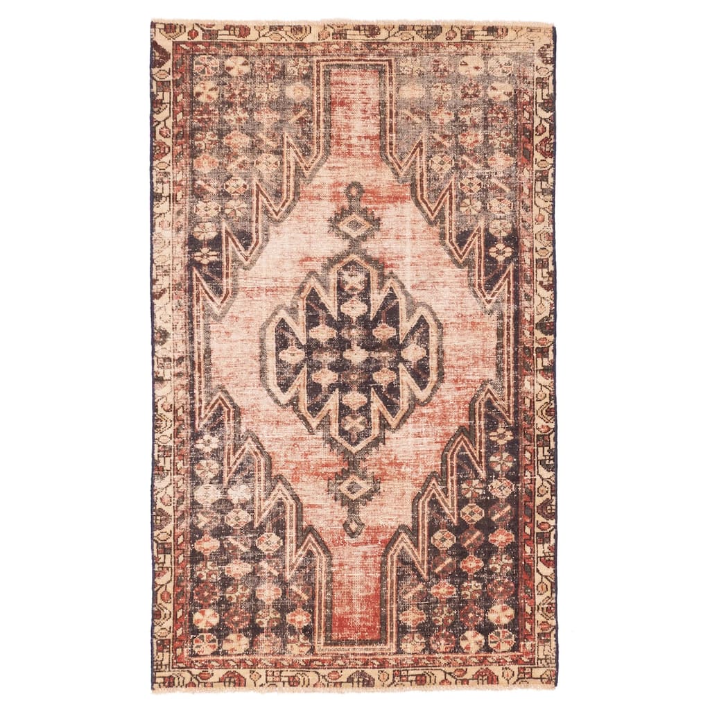 ECARPETGALLERY Hand-knotted Antalya Vintage Dark Copper Wool Rug - 3'6 x 5'11