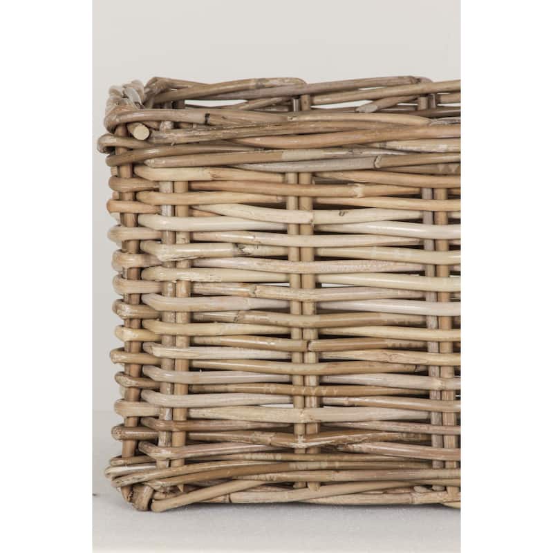 Grayson Natural Rattan Woven Nested Basket Set by East at Main (Set of 2)