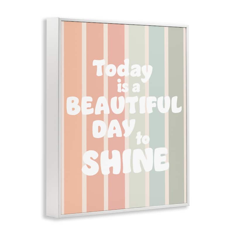 Stupell Beautiful Day To Shine Framed Giclee Art Design By Leah Straatsma