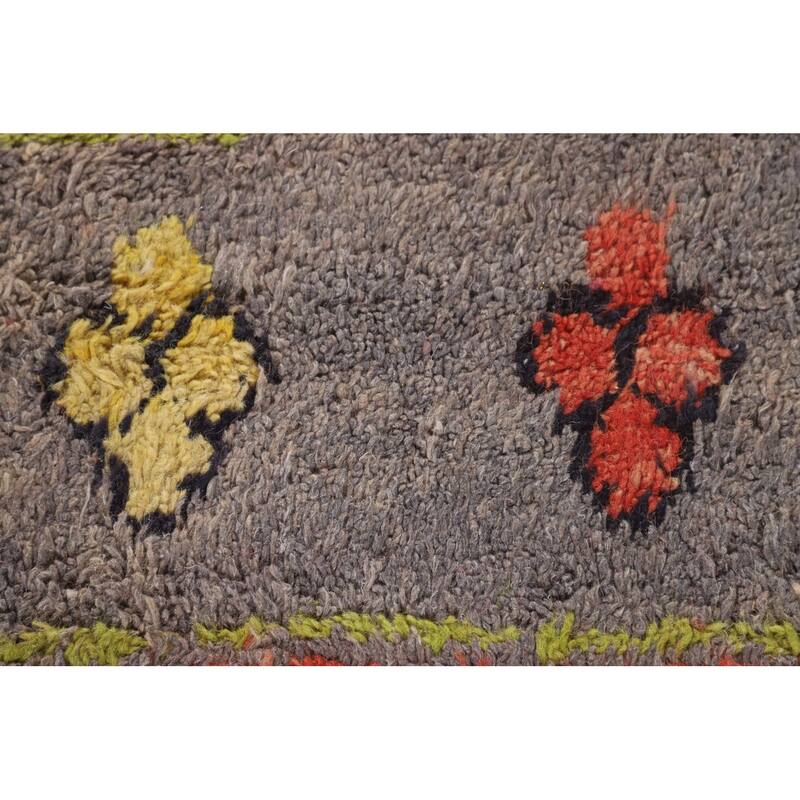 Geometric Moroccan Oriental Area Rug Hand-Knotted Wool Carpet - 7'0" x 9'7"