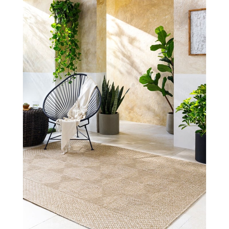 Livabliss Sandra Cottage Indoor/Outdoor Area Rug
