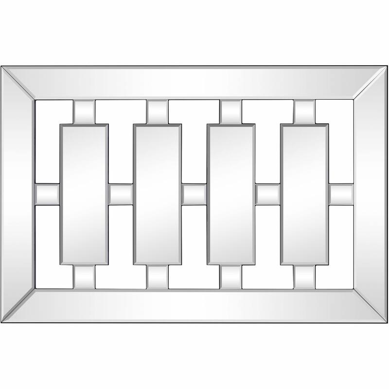 HomeRoots 24" Clear Glass Framed Accent Mirror - 36