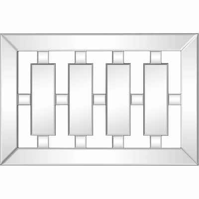 HomeRoots 24" Clear Glass Framed Accent Mirror - 36