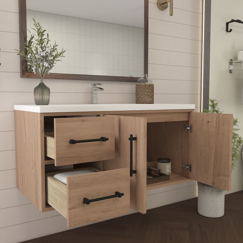 Victoria 42'' L Wall-mounted Vanity with Reinforced Acrylic Sink - 41.5