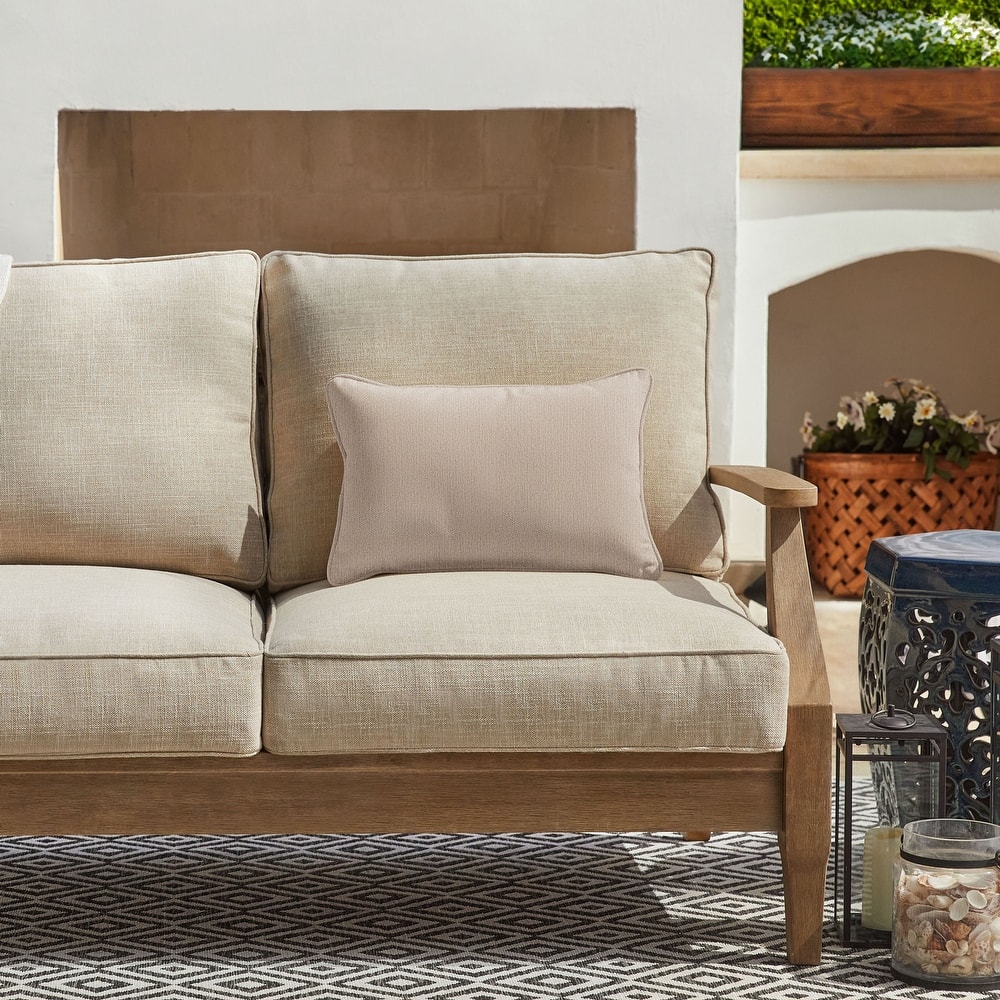 Sunbrella Textured Indoor/Outdoor Corded Lumbar Pillow (Single)