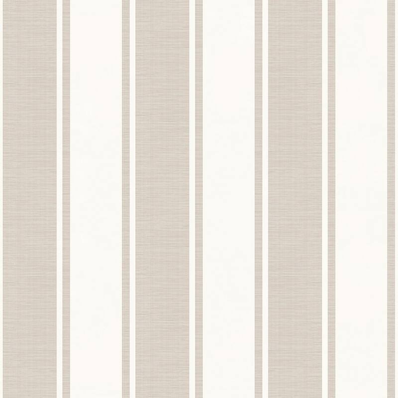 Galerie Wallcoverings Italian Classics 4 Collection Embossed Classic Stripe Design Vinyl on Non-woven Matte Wallpaper Roll - 33 feet x 21 inches - Beige