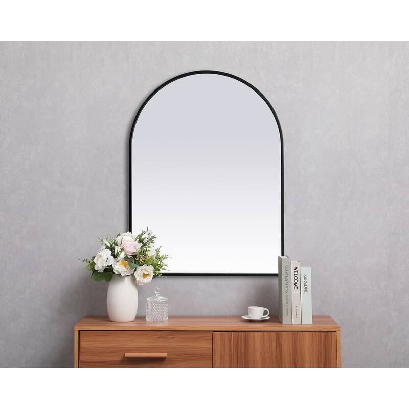 Indigo Home Metal Frame Arch Mirror 27x36 Inch