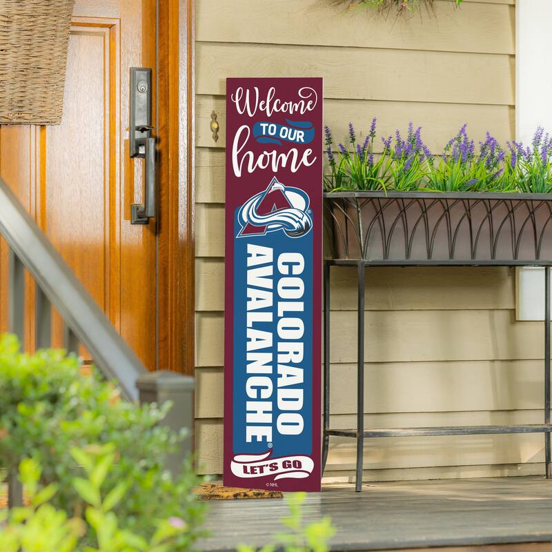 47" Double Sided Seasonal Porch Leaner, Colorado Avalanche - 47" x 11.25"