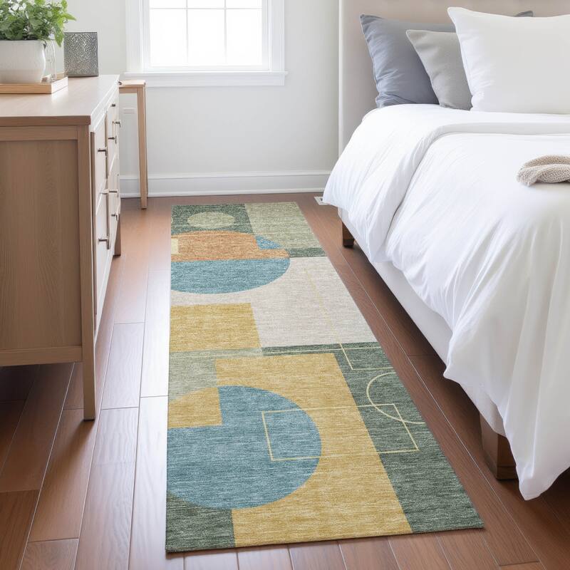 Machine Washable Indoor/ Outdoor Modern Filly Chantille Rug