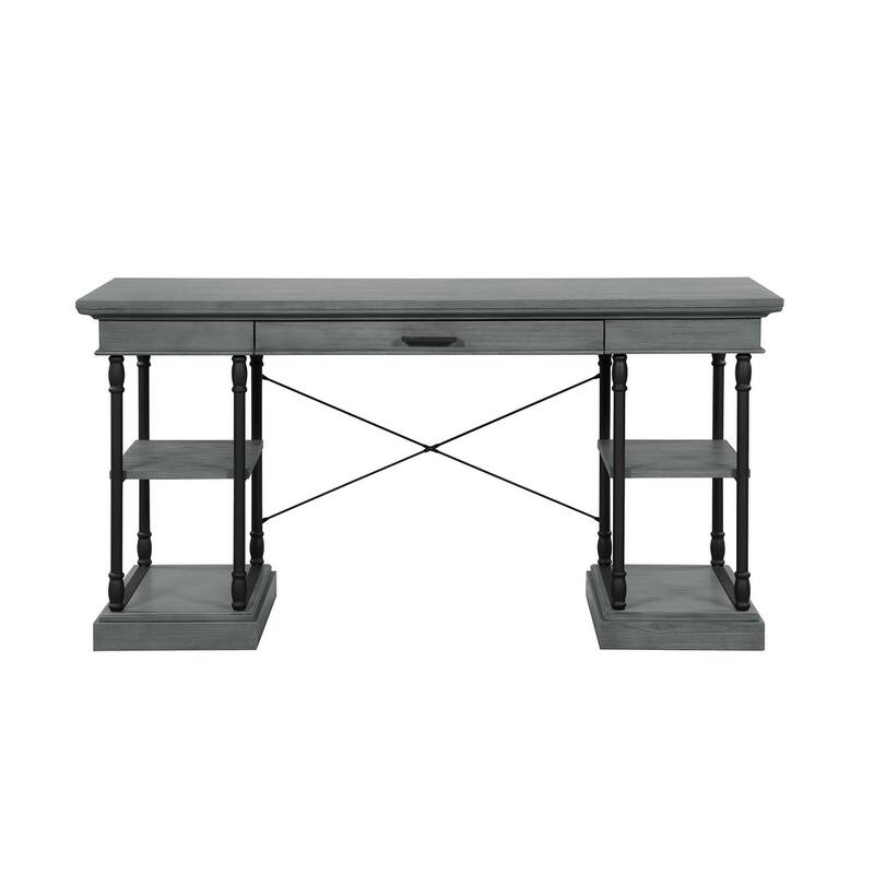 Corvus Ursula 59" 1-Drawer Wooden Computer Writing Desk