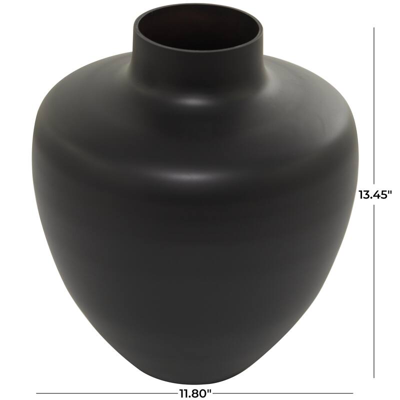 Glass Decorative Vase - Black - Roche River Decor