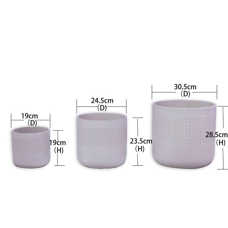 Modern Ceramic Flowerpot (Set of 3)