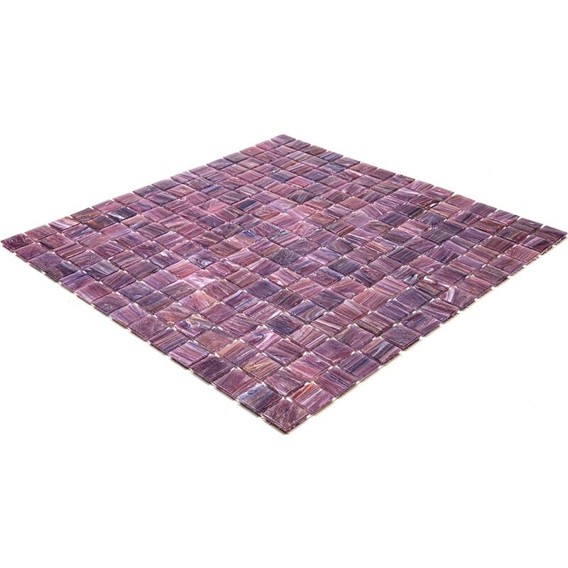 Apollo tile 12" x 12" Celestial Glossy Copper Rose Red Glass Tile (20 sq ft/case) - 20 Pack