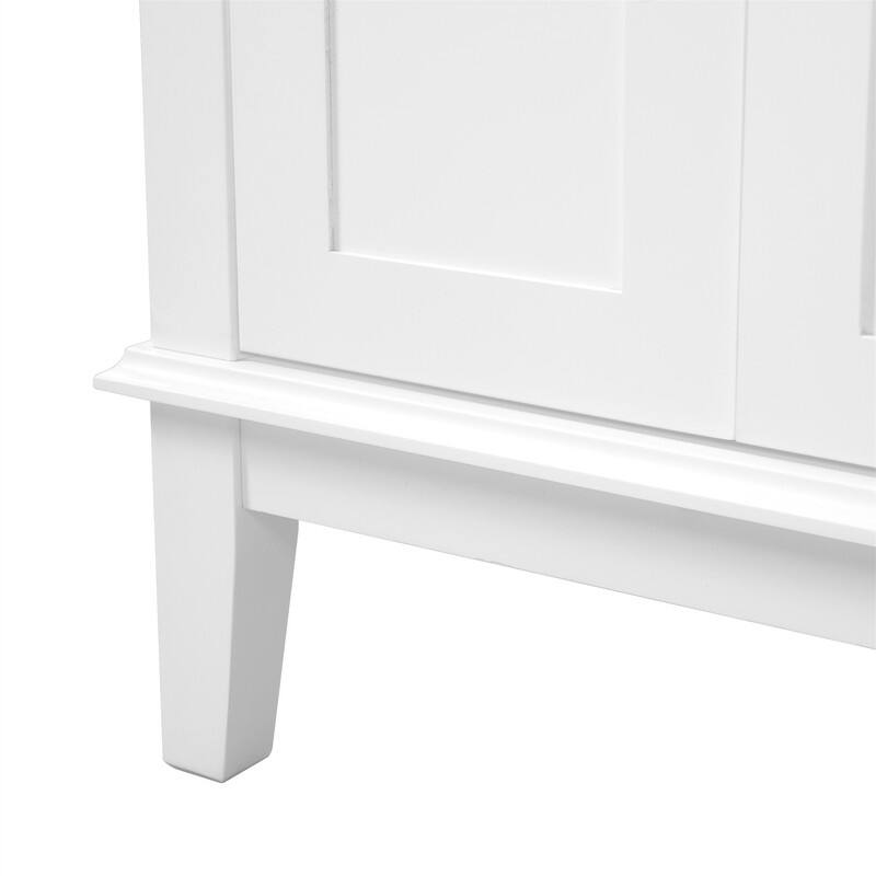 30" Bathroom Vanity with Ceramic Sink, Modern Bathroom Storage Cabinet with Soft-Close Doors, Deep Drawer & Standard Drawer