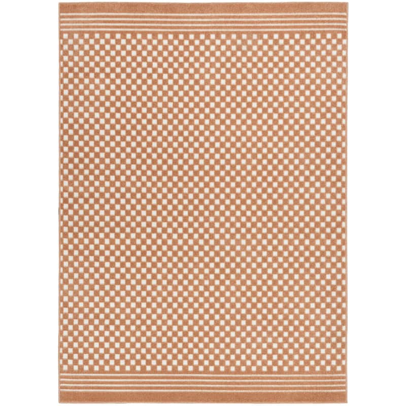 Nourison Casual Indoor only Geometric Area Rug - 3' 11" x 5' 11" - Copper - Rectangle