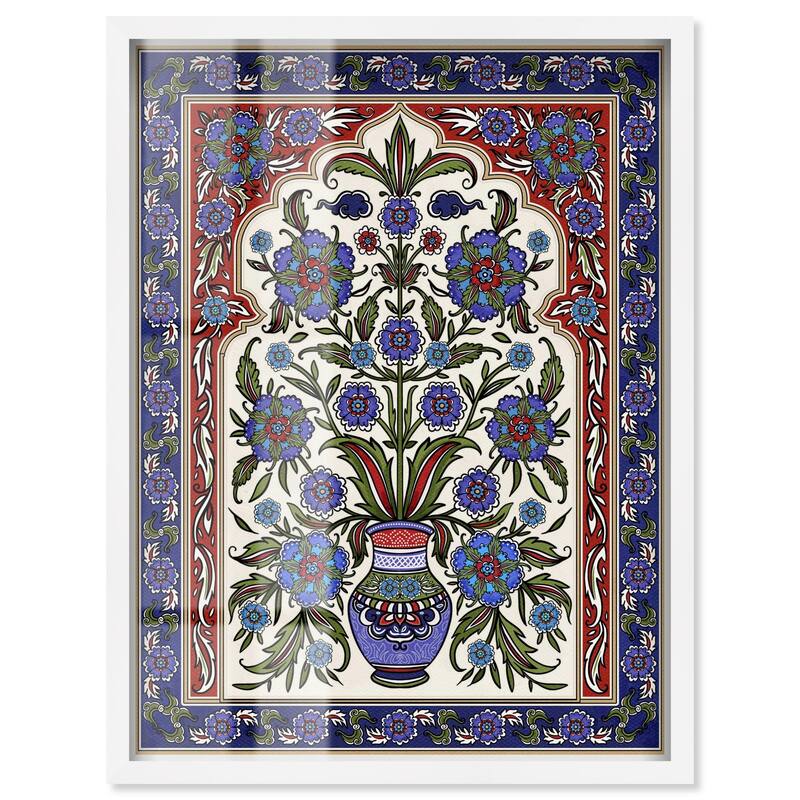 Royal Vase Bloom Shadowbox by Art Remedy - White - 24" x 30"