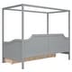preview thumbnail 17 of 15, Twin Size Wooden Canopy Bed Daybed with 3 in 1 Storage Drawers and Headboard, Wood Frame Guardrail Bed