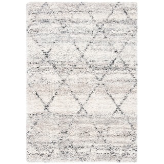 SAFAVIEH Fontana Shag Alja Modern Trellis 2-inch Thick Rug