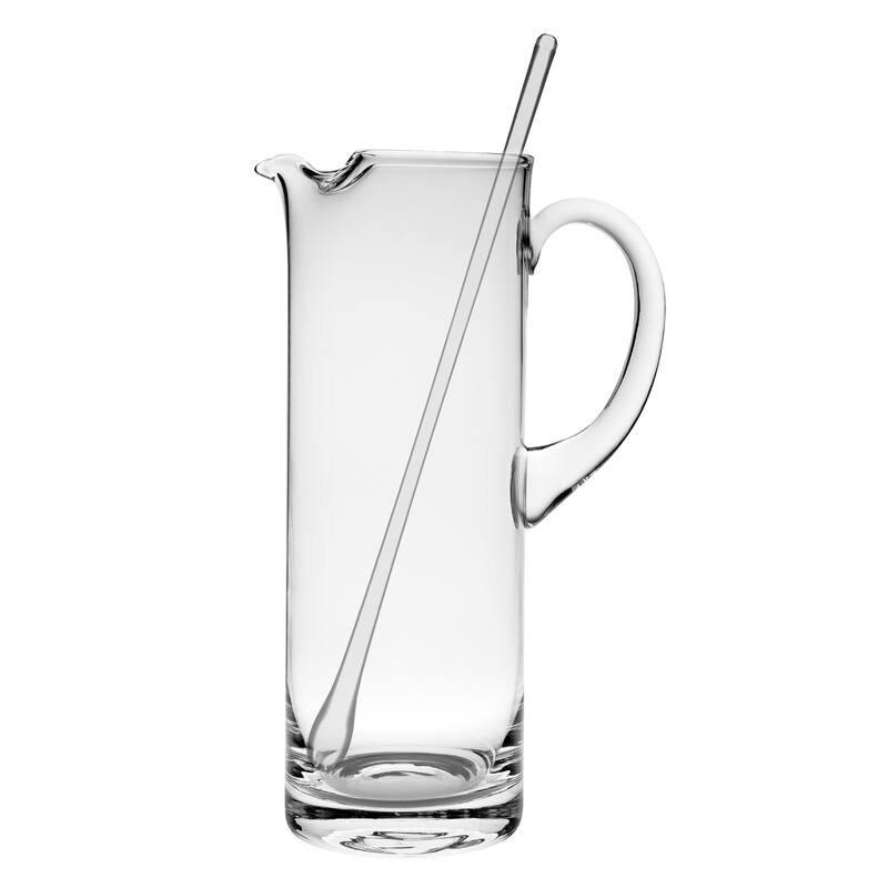 Majestic Gifts Inc Glass Pitcher -Straight Sided-With Stirrer-50oz. - 50 Oz.