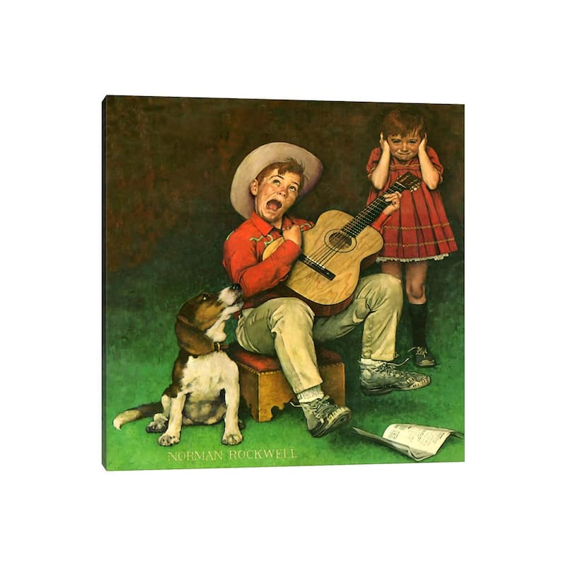 iCanvas "The Music Man" by Norman Rockwell Canvas Print