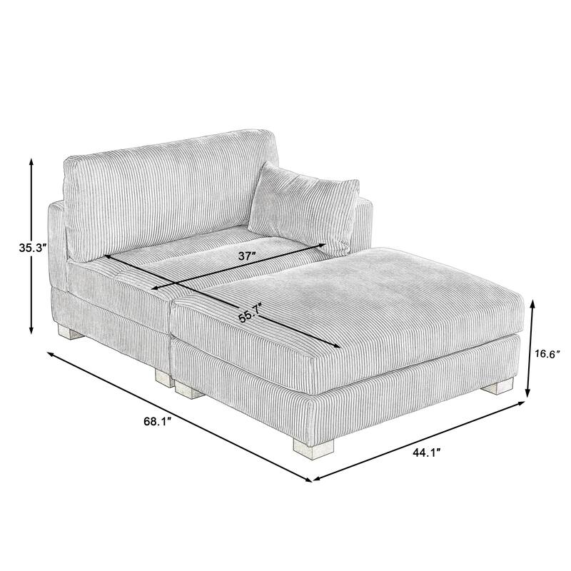Modern Chaise Lounge Modular Sectional Sofa