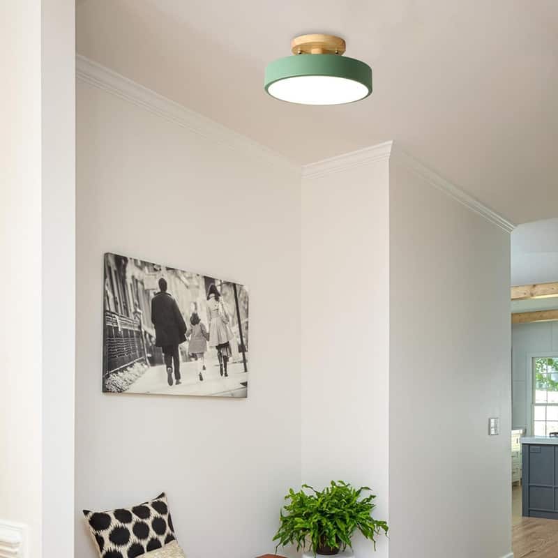 1 Light led light green light fixture metal ceiling light - N/A