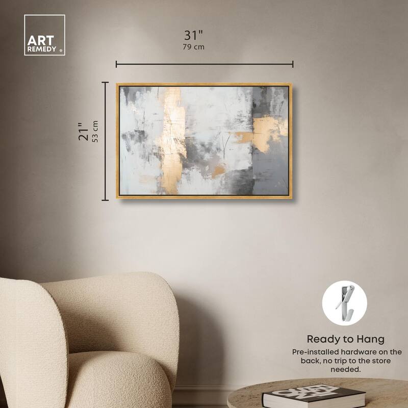 Gilded Gray III Canvas by Art Remedy