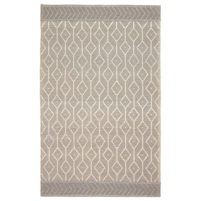 ECARPETGALLERY Braid weave Sienna Grey Wool Rug - 5'0 x 8'1