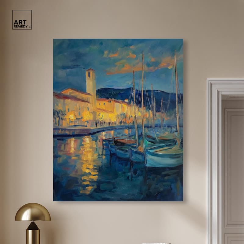 Harbor Lights Canvas by Art Remedy, Gallery Wrapped