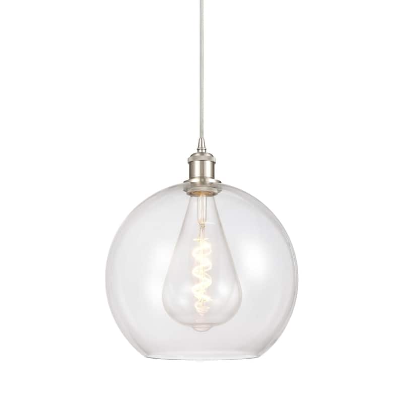 Innovations Lighting 516-1P-16-12 Athens Pendant Athens 12" Wide - Clear / Brushed Satin Nickel