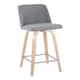 Option Grey Fabric/Square Chrome Footrest