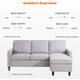 Futzca Modern L-shaped Convertible Sectional Sofa w/ Reversible Chaise