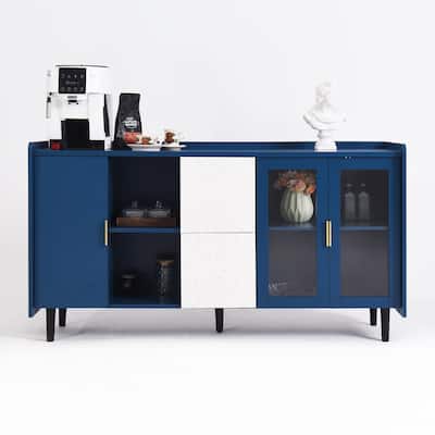 55"Width Modern Kitchen Pantry Storage Cabinet