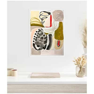 Kate and Laurel Sylvie Abstract 02 Framed Canvas by Emma Daisy