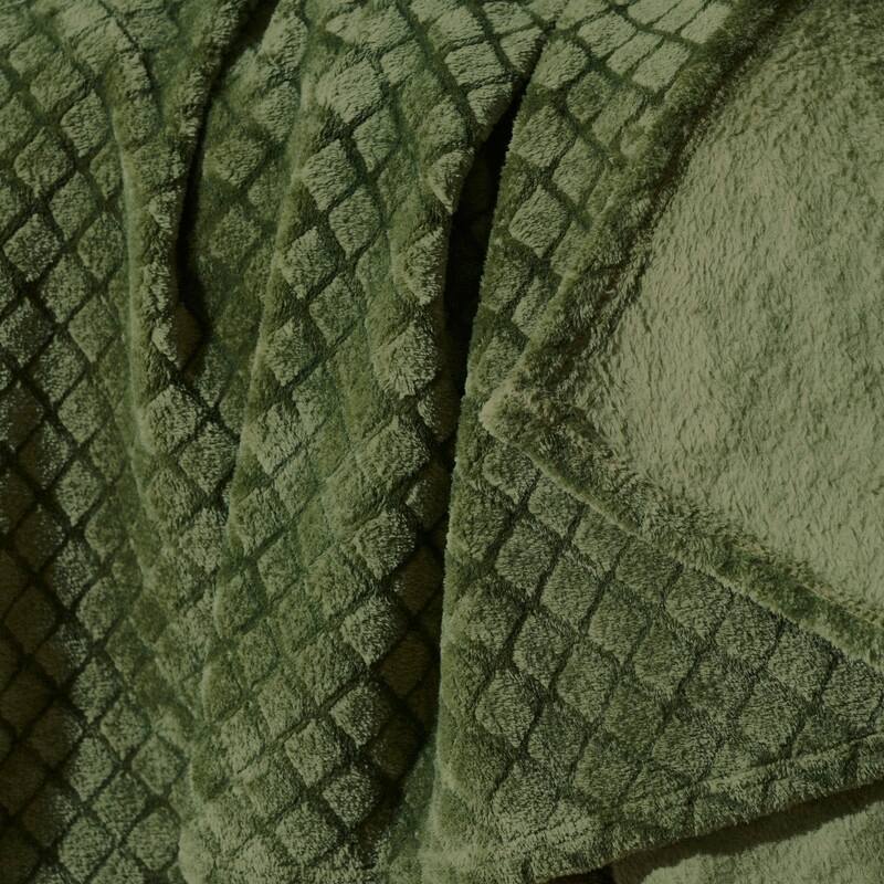 Superior Alaska Quilted Diamond Plush Fleece Blanket For Couch or Bed