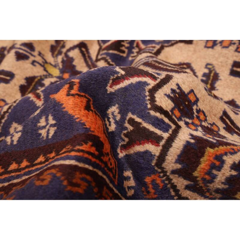 ECARPETGALLERY Hand-knotted Teimani Navy Wool Rug - 3'7 x 6'6