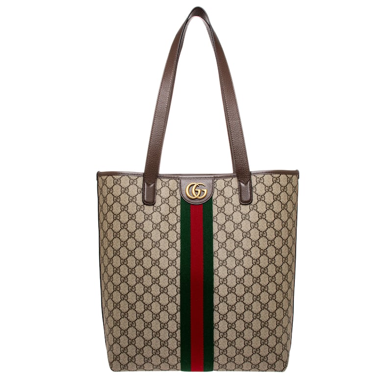 Gucci Ophidia Medium Tote Bag - Beige and Brown