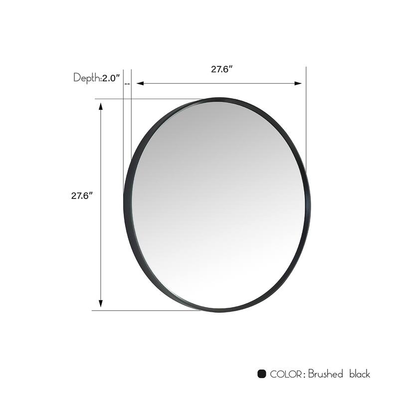 Vinnova Cascante Round Metal Wall Mirror