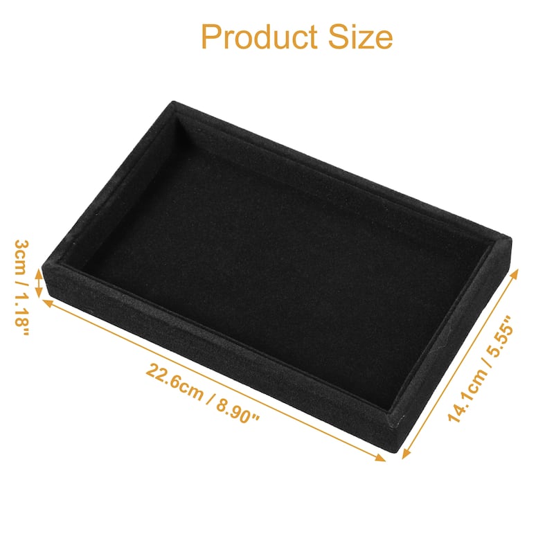 Velvet Jewelry Tray Stackable Tray for Rings Earrings Necklace Bracelet