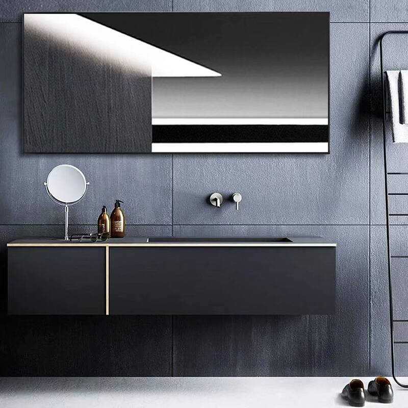 Modern Aluminum Alloy Thin Framed Full Length Floor Mirror