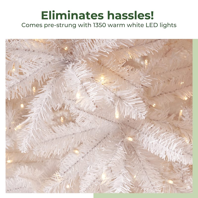 13' Slim White Artificial Christmas Tree