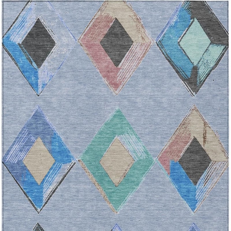 HomeRoots Geometric Transitional Rectangle Outdoor Rug
