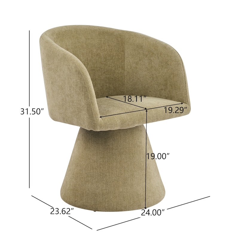 Christopher Knight Home - 180° Swivel Upholstered Dining Chairs with Metal Frame (Set of 2)