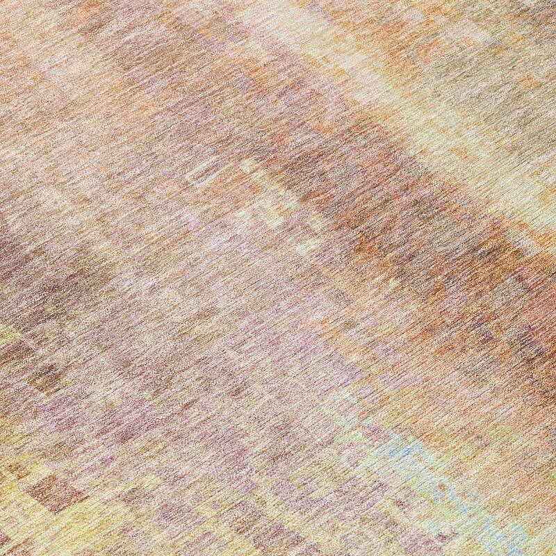 Machine Washable Indoor/ Outdoor Abstract Ombre Chantille Rug