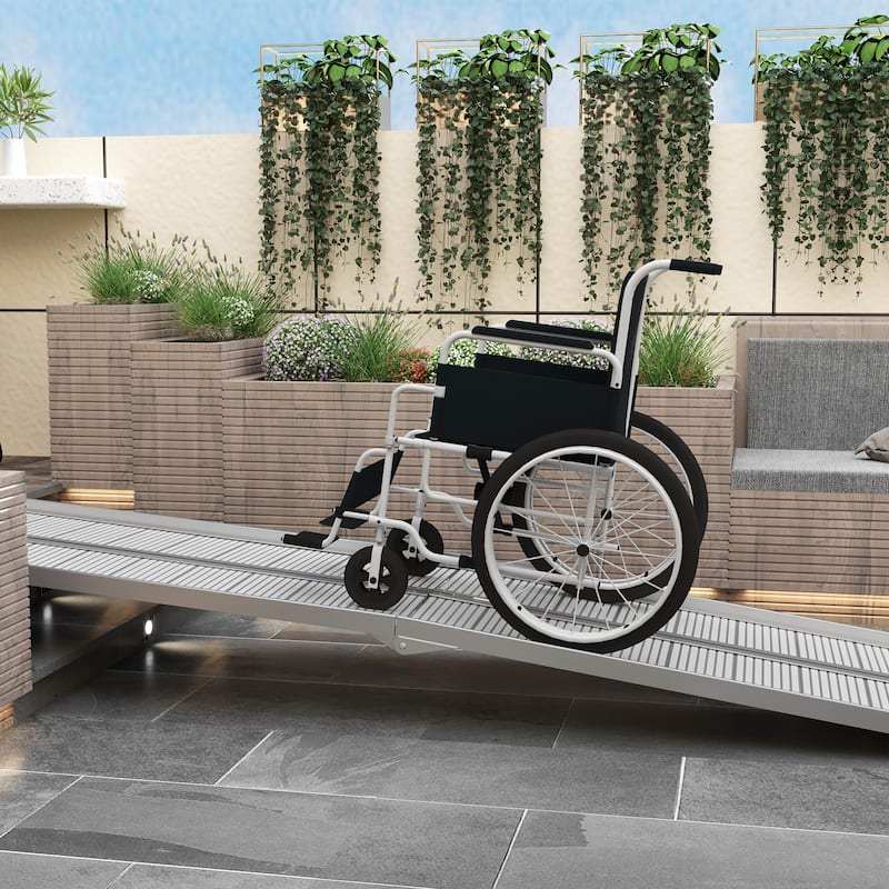 Portable Portable Wheelchair Ramp Threshold Handicap Ramp 10'